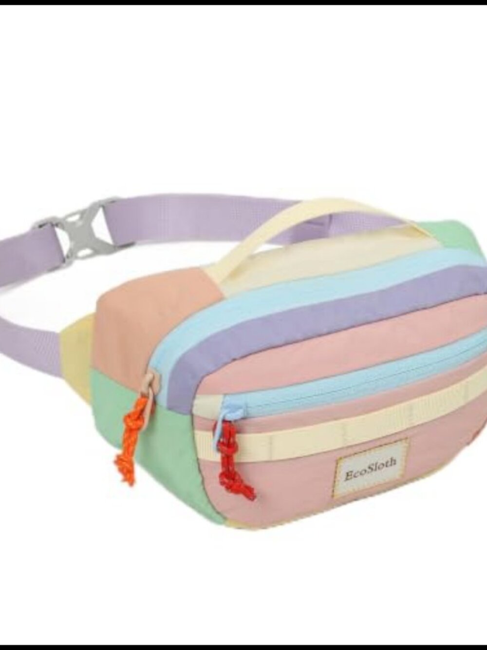 Nylon Color Block Fanny Pack Crossbody Waist Bag for Women Adjustable